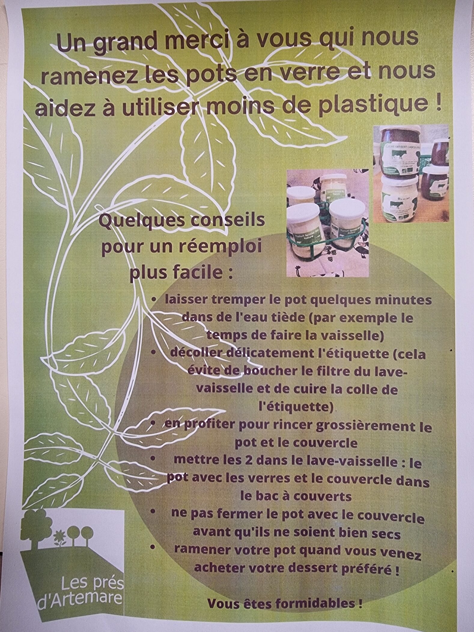 You are currently viewing Consigne pour les pots en verre